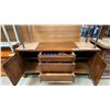 Image 4 : VINTAGE 2 DOOR/3 DRAWER SIDEBOARD AND METAL WITH GLASS TOP SOFA/HALL TABLE