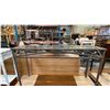 Image 6 : VINTAGE 2 DOOR/3 DRAWER SIDEBOARD AND METAL WITH GLASS TOP SOFA/HALL TABLE