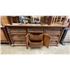 Image 3 : VINTAGE DARK OAK 2 DOOR/7 DRAWER DRESSER AND MAHOGANY SOFA/HALL TABLE