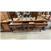Image 4 : VINTAGE DARK OAK 2 DOOR/7 DRAWER DRESSER AND MAHOGANY SOFA/HALL TABLE
