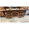Image 5 : VINTAGE DARK OAK 2 DOOR/7 DRAWER DRESSER AND MAHOGANY SOFA/HALL TABLE