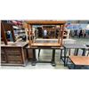 Image 1 : CONTEMPORARY DARK WOOD SOFA/HALL TABLE AND SOLID PINE SOFA/HALL TABLE