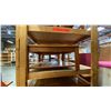 Image 2 : 2 OAK SQUARE COFFEE TABLES AND 2 END TABLES
