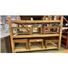 Image 1 : LARGE WOODEN MOBILE STORAGE SHELF -APPROX. 99" X 51" X 72" HIGH