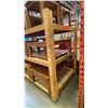 Image 2 : LARGE WOODEN MOBILE STORAGE SHELF -APPROX. 99" X 51" X 72" HIGH