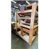 Image 3 : LARGE WOODEN MOBILE STORAGE SHELF -APPROX. 99" X 51" X 72" HIGH