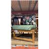 Image 4 : SET OF 4 FOLDING WOODEN CHAIRS, WOOD PATIO CHAIR WITH CUSHIONS AND 1 WICKER CHAIR