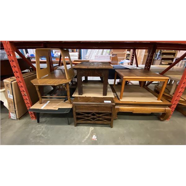 GROUP OF 7 ASSORTED VINTAGE & MODERN COFFEE/COCKTAIL AND END TABLES