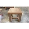 Image 4 : 3 PCS. RED METAL WITH WOOD BOARD FOLDING BISTRO/PATIO SET AND 1 CONTEMPORARY BEIGE OAK