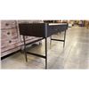 Image 4 : CONTEMPORARY BLACK PAINTED OAK WITH METAL LEGS 2 DRAWER WRITING DESK - FEATURES STINGRAY