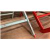 Image 4 : SET OF 4 STYLEWELL FOLDING METAL CHAIRS - RED WITH 1 PAINTED GREEN