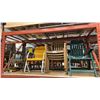 Image 1 : 6 ASSORTED PATIO CHAIRS AND 1 WOODEN TWIG ROCKING CHAIR