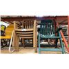 Image 2 : 6 ASSORTED PATIO CHAIRS AND 1 WOODEN TWIG ROCKING CHAIR