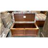 Image 3 : GROUP OF 3 LIDDED STORAGE TRUNKS WITH CUSHIONED SEATS
