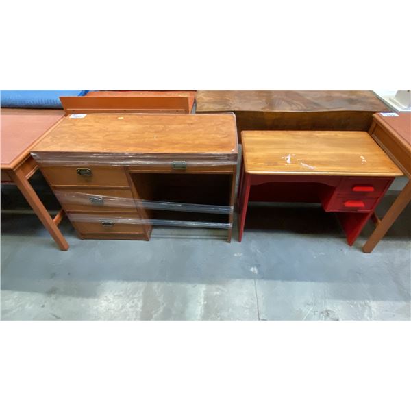 2 WOODEN WRITING DESKS