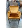 Image 2 : GOLD FABRIC UPHOLSTERED ACCENT CHAIR