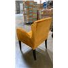 Image 3 : GOLD FABRIC UPHOLSTERED ACCENT CHAIR