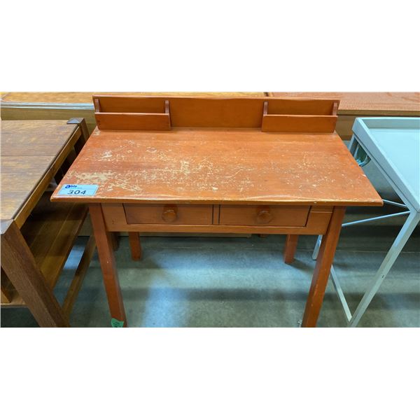 VINTAGE VILLAS MAPLE 2 DRAWER WRITING DESK