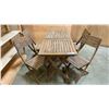 Image 1 : 2 GARDENIA SMALL FOLDING WOODEN PATIO SETS - 2 TABLES AND 4 CHAIRS