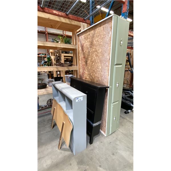 GROUP OF 3 SINGLE SIZE WOODEN HEADBOARDS