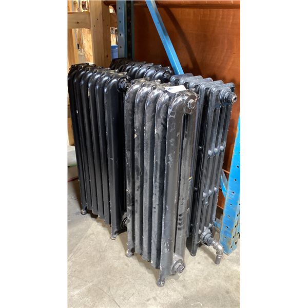 GROUP OF 4 ANTIQUE CAST IRON RADIATORS