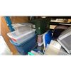 Image 2 : LARGE GROUP OF ASSORTED PLASTIC STORAGE BINS AND LIDS