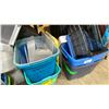 Image 4 : LARGE GROUP OF ASSORTED PLASTIC STORAGE BINS AND LIDS