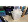 Image 8 : LARGE GROUP OF ASSORTED PLASTIC STORAGE BINS AND RUBBISH BAGS