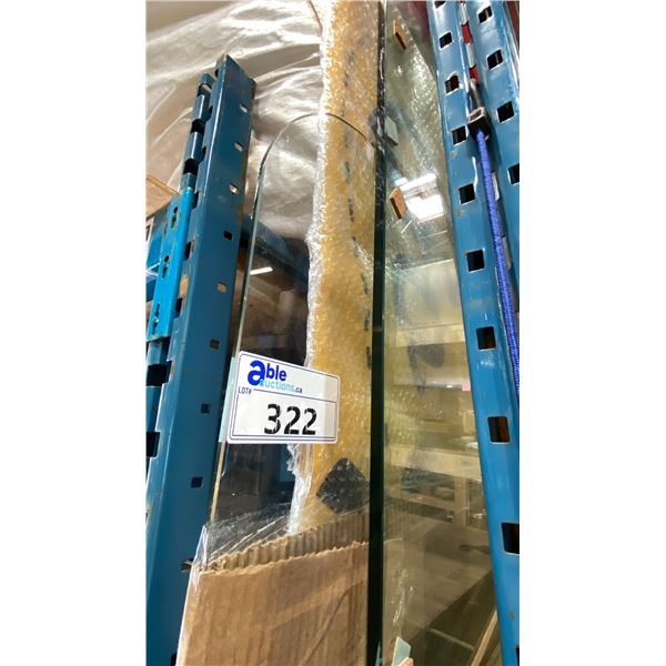 2 LARGE PIECES OF TABLE TOP GLASS