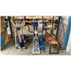 Image 1 : GROUP OF ASSORTED EXERCISE EQUIPMENT - WORK BENCH, TREADMILL AND EFORCE PULL-UP MACHINE