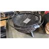 Image 2 : FIRE PIT, ROUND METAL WOOD HOLDER AND WEBER CHARCOAL BBQ