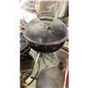 Image 4 : FIRE PIT, ROUND METAL WOOD HOLDER AND WEBER CHARCOAL BBQ