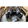 Image 3 : GROUP OF 6 ROUND GREY TABLES  - 3 1/2FT DIAMETER TOPS
