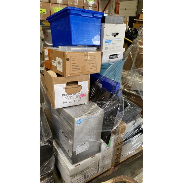 PALLET OF ASSORTED OFFICE ITEMS