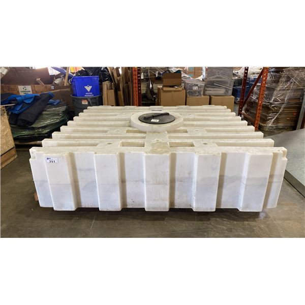 EQUINOX WHITE PLASTIC 600 GAL CAPACITY LOW PROFILE HOLDING TANK