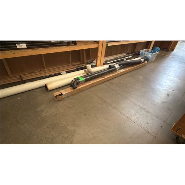 LARGE GROUP OF ASSORTED PIPE - PVC AND METAL PIPE