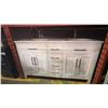 Image 1 : DOUBLE SINK WHITE BATHROOM VANITY CABINET