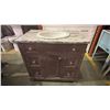 Image 1 : 2 TONE BEIGE SINGLE SINK BATHROOM VANITY