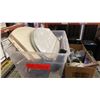 Image 7 : ROLLING GREY METAL SHELF UNIT FILLED WITH ASSORTED BATHROOM FIXTURES - FAUCETS, TOWEL RACKS AND MORE