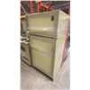 Image 4 : 3 VINTAGE AVOCADO KITCHEN APPLIANCES - STOVE WITH BUILT -IN MICROWAVE, 4 BURNER STOVE AND