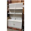 Image 1 : 2 PCS. LARGE WHITE COMMERCIAL DISPLAY CABINET & SHELF - CABINET APPROX. 4FT X 1 3/4FT X 7FT
