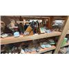 Image 3 : 4 SHELVES OF ASSORTED HOUSEWARES - CERAMIC WARES, FINE CHINA, KNIVES, UTENSILS, PANS AND MORE