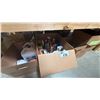 Image 4 : 4 SHELVES OF ASSORTED HOUSEWARES - CERAMIC WARES, FINE CHINA, KNIVES, UTENSILS, PANS AND MORE