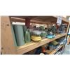 Image 3 : 4 SHELVES OF ASSORTED HOUSEWARES - FOOD STORAGE CONTAINERS, GLASS STORAGE JARS, STAINLESS STEEL