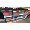 Image 3 : 3 SHELVES OF ASSORTED PICTURE FRAMES IN PLASTIC STORAGE BINS