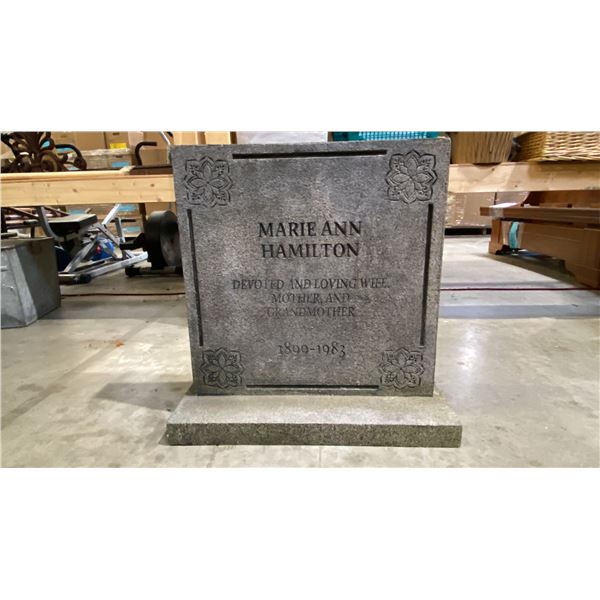 FAUX STONE STYROFOAM TOMBSTONE