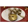 Image 3 : PAIR OF BRASS FINISH ATOMIC SPUTNIK CEILING LIGHT FIXTURES