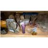 Image 10 : 4 SHELVES FULL OF ASSORTED DECORATIVE PIECES - MOSTLY VASES AND BOWLS