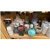 Image 6 : 4 SHELVES FULL OF ASSORTED DECORATIVE PIECES - MOSTLY VASES AND BOWLS