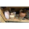 Image 9 : 4 SHELVES FULL OF ASSORTED DECORATIVE PIECES - MOSTLY VASES AND BOWLS